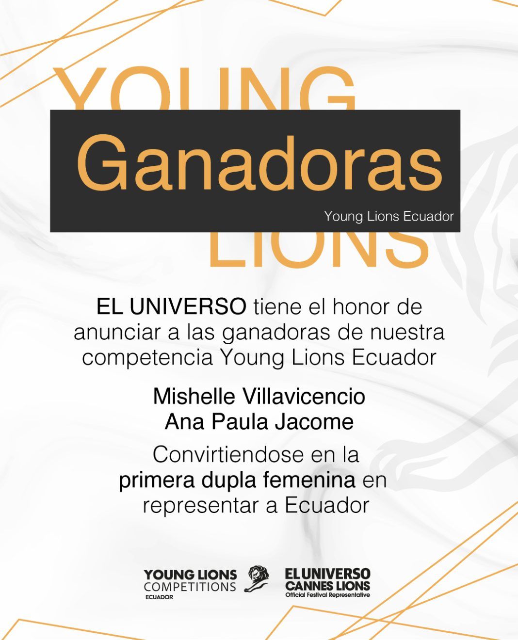 Ganadoras de Young Lions Ecuador Ganadoras de Young Lions Ecuador