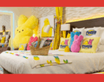 Marcas de alimentos y bebidas crean experiencias de viaje inmersivas 2024 Peeps Sweet Suite; Corona Island habitacion