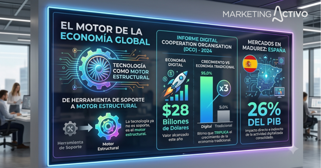 Economía digital 2026: la brecha entre adopción tecnológica y productividad real Economía digital 2026: la brecha entre adopción tecnológica y productividad real